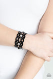 Runaway Radiance - Black Bracelet - Paparazzi Accessories Bracelet Bedazzle Me Pretty Mobile Fashion Boutique