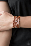 Runaway Radiance - Brown Bracelet - Paparazzi Accessories Bracelet Bedazzle Me Pretty Mobile Fashion Boutique