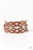 Runaway Radiance - Brown Bracelet - Paparazzi Accessories Bracelet Bedazzle Me Pretty Mobile Fashion Boutique
