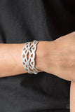 Runaway Radiance - Silver Bracelet - Paparazzi Accessories Bracelet Bedazzle Me Pretty Mobile Fashion Boutique