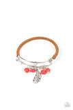 Running a-FOWL - Red Bracelet - Paparazzi Accessories Bracelet Bedazzle Me Pretty Mobile Fashion Boutique
