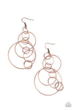 Running Circles Around You - Copper Earrings - Paparazzi Accessories Earrings Bedazzle Me Pretty Mobile Fashion Boutique