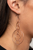 Running Circles Around You - Copper Earrings - Paparazzi Accessories Earrings Bedazzle Me Pretty Mobile Fashion Boutique