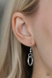 Running Circles In My Mind - Silver Necklace - Paparazzi Accessories Necklace Bedazzle Me Pretty Mobile Fashion Boutique