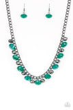 Runway Rebel - Green Necklace - Paparazzi Accessories Necklace Bedazzle Me Pretty Mobile Fashion Boutique