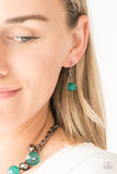 Runway Rebel - Green Necklace - Paparazzi Accessories Necklace Bedazzle Me Pretty Mobile Fashion Boutique
