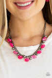 Runway Rebel - Pink Necklace - Paparazzi Accessories Necklace Bedazzle Me Pretty Mobile Fashion Boutique