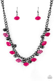 Runway Rebel - Pink Necklace - Paparazzi Accessories Necklace Bedazzle Me Pretty Mobile Fashion Boutique