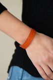 Rural Equinox - Orange Bracelet - Paparazzi Accessories Bracelet Bedazzle Me Pretty Mobile Fashion Boutique