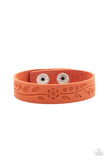 Rural Equinox - Orange Bracelet - Paparazzi Accessories Bracelet Bedazzle Me Pretty Mobile Fashion Boutique