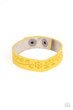 Rural Equinox - Yellow Bracelet - Paparazzi Accessories Bracelet Bedazzle Me Pretty Mobile Fashion Boutique