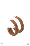 Rural Guru - Brown Earrings - Paparazzi Accessories Earrings Bedazzle Me Pretty Mobile Fashion Boutique