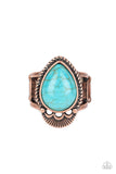 Rural Rapids - Copper Ring - Paparazzi Accessories Ring Bedazzle Me Pretty Mobile Fashion Boutique