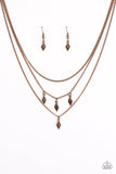 Rural Rarity - Copper Necklace - Paparazzi Accessories Necklace Bedazzle Me Pretty Mobile Fashion Boutique
