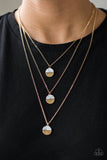 Rural Reconstruction - Gold Necklace - Paparazzi Accessories Necklace Bedazzle Me Pretty Mobile Fashion Boutique
