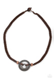 Rural Reef - Brown Necklace - Paparazzi Accessories Necklace Bedazzle Me Pretty Mobile Fashion Boutique