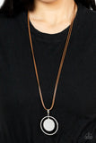 Rural Reflection - Brown Necklace - Paparazzi Accessories Necklace Bedazzle Me Pretty Mobile Fashion Boutique