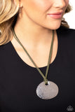 Rural Reflex - Green Necklace - Paparazzi Accessories Necklace Bedazzle Me Pretty Mobile Fashion Boutique