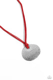 Rural Reflex - Red Necklace - Paparazzi Accessories Necklace Bedazzle Me Pretty Mobile Fashion Boutique