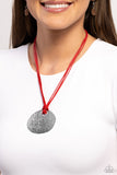 Rural Reflex - Red Necklace - Paparazzi Accessories Necklace Bedazzle Me Pretty Mobile Fashion Boutique