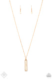 Rural Regeneration - Gold Necklace - Paparazzi Accessories Necklace Bedazzle Me Pretty Mobile Fashion Boutique