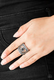 Rural Relic - Black Ring - Paparazzi Accessories Ring Bedazzle Me Pretty Mobile Fashion Boutique