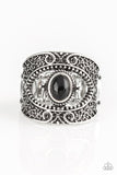 Rural Relic - Black Ring - Paparazzi Accessories Ring Bedazzle Me Pretty Mobile Fashion Boutique