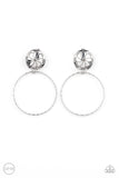Rural Renewal - Silver Clip-On Earrings - Paparazzi Accessories Clip-On Bedazzle Me Pretty Mobile Fashion Boutique