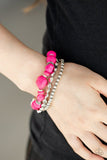 Rural Restoration - Pink Bracelet - Paparazzi Accessories Bracelet Bedazzle Me Pretty Mobile Fashion Boutique