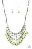 Rural Revival - Green Necklace - Paparazzi Accessories Necklace Bedazzle Me Pretty Mobile Fashion Boutique