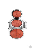 Rural Revolution - Brown Ring - Paparazzi Accessories Ring Bedazzle Me Pretty Mobile Fashion Boutique