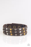 Rural Rider - Brown Bracelet - Paparazzi Accessories Bracelet Bedazzle Me Pretty Mobile Fashion Boutique