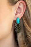 Rural Roadrunner - Brass Post Earrings - Paparazzi Accessories Post Earrings Bedazzle Me Pretty Mobile Fashion Boutique