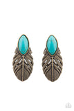 Rural Roadrunner - Brass Post Earrings - Paparazzi Accessories Post Earrings Bedazzle Me Pretty Mobile Fashion Boutique