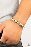 Rural Rocker - Blue Bracelet - Paparazzi Accessories Bracelet Bedazzle Me Pretty Mobile Fashion Boutique