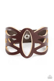 Rural Rodeo - Brown Bracelet - Paparazzi Accessories Bracelet Bedazzle Me Pretty Mobile Fashion Boutique