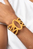 Rural Rodeo - Yellow Bracelet - Paparazzi Accessories Bracelet Bedazzle Me Pretty Mobile Fashion Boutique