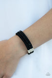 Rural Rogue - Black Bracelet - Paparazzi Accessories Bracelet Bedazzle Me Pretty Mobile Fashion Boutique