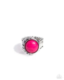 Rural Route - Pink Ring - Paparazzi Accessories Ring Bedazzle Me Pretty Mobile Fashion Boutique
