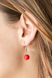 Rural Rustler - Red Necklace - Paparazzi Accessories Necklace Bedazzle Me Pretty Mobile Fashion Boutique