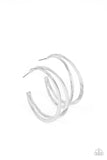Rustic Curves - Silver Earrings - Paparazzi Accessories Earrings Bedazzle Me Pretty Mobile Fashion Boutique