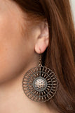 Rustic Groves - Copper Earrings - Paparazzi Accessories Earrings Bedazzle Me Pretty Mobile Fashion Boutique