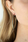 Rustic Radius - Brass Earrings - Paparazzi Accessories Earrings Bedazzle Me Pretty Mobile Fashion Boutique
