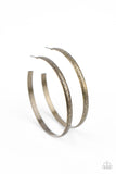 Rustic Radius - Brass Earrings - Paparazzi Accessories Earrings Bedazzle Me Pretty Mobile Fashion Boutique