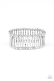Rustic Rebellion - Silver Bracelet - Paparazzi Accessories Bracelet Bedazzle Me Pretty Mobile Fashion Boutique
