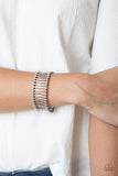 Rustic Rebellion - Silver Bracelet - Paparazzi Accessories Bracelet Bedazzle Me Pretty Mobile Fashion Boutique