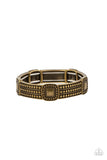 Rustic Redux - Brass Bracelet - Paparazzi Accessories Bracelet Bedazzle Me Pretty Mobile Fashion Boutique