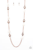 Rustic Refinery - Copper Necklace - Paparazzi Accessories Necklace Bedazzle Me Pretty Mobile Fashion Boutique