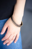 Rustic Relic - Brass Bracelet - Paparazzi Accessories Bracelet Bedazzle Me Pretty Mobile Fashion Boutique