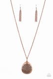 Rustic Renaissance - Copper Necklace - Paparazzi Accessories Necklace Bedazzle Me Pretty Mobile Fashion Boutique